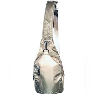 SASHA & SOFI Luxe Sage Nylon Sling Bag - NWOT